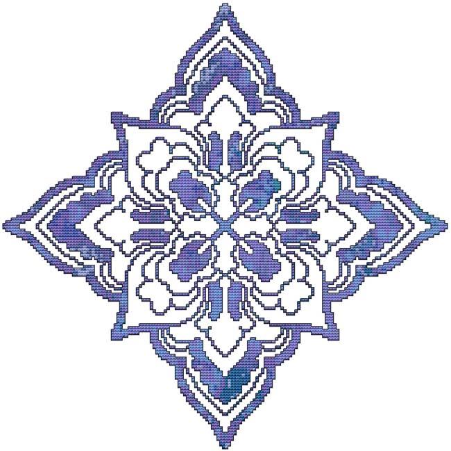 (image for) Blue Decorative Quilt Block 06